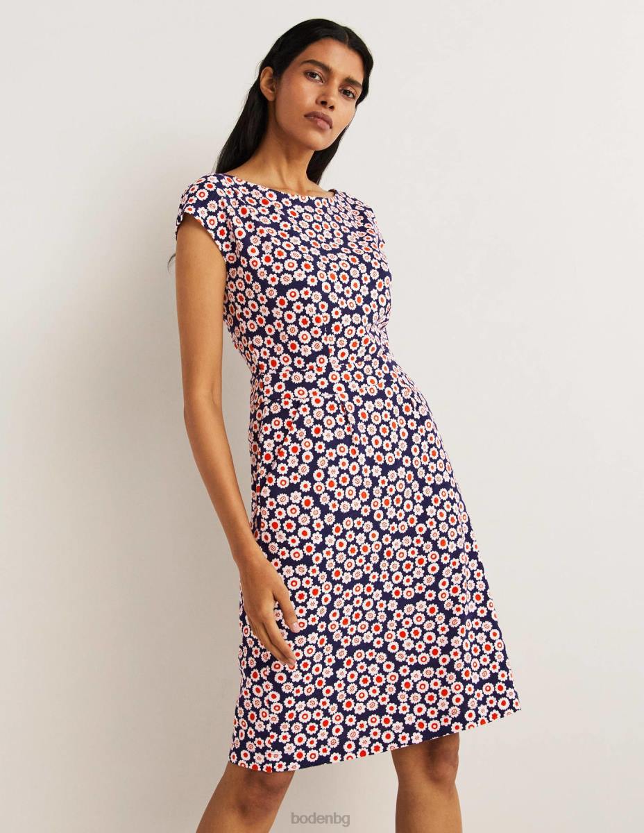 облекло Boden рокля от трико florrie френски военноморски флот & ditsy вихър Жени LL682552
