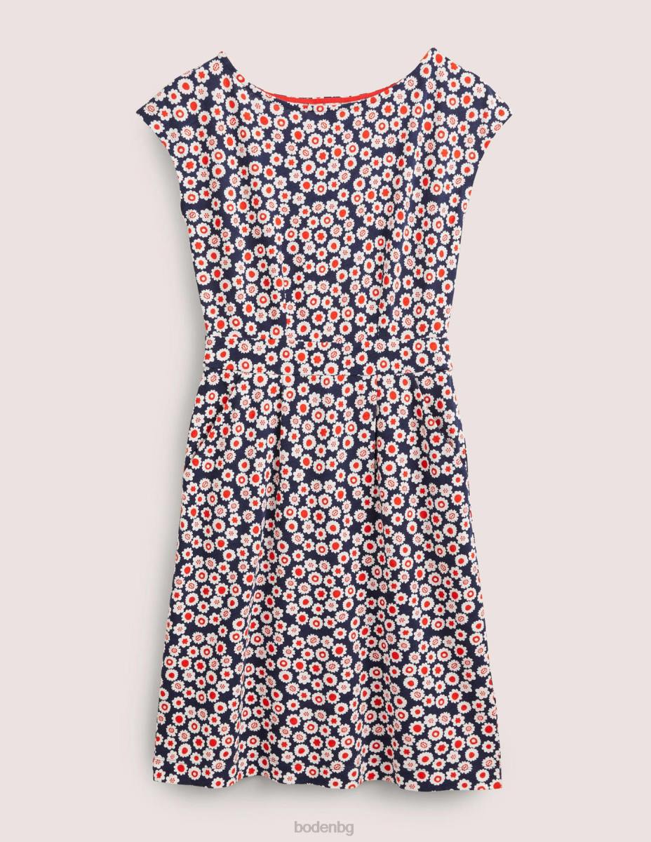 облекло Boden рокля от трико florrie френски военноморски флот & ditsy вихър Жени LL682552