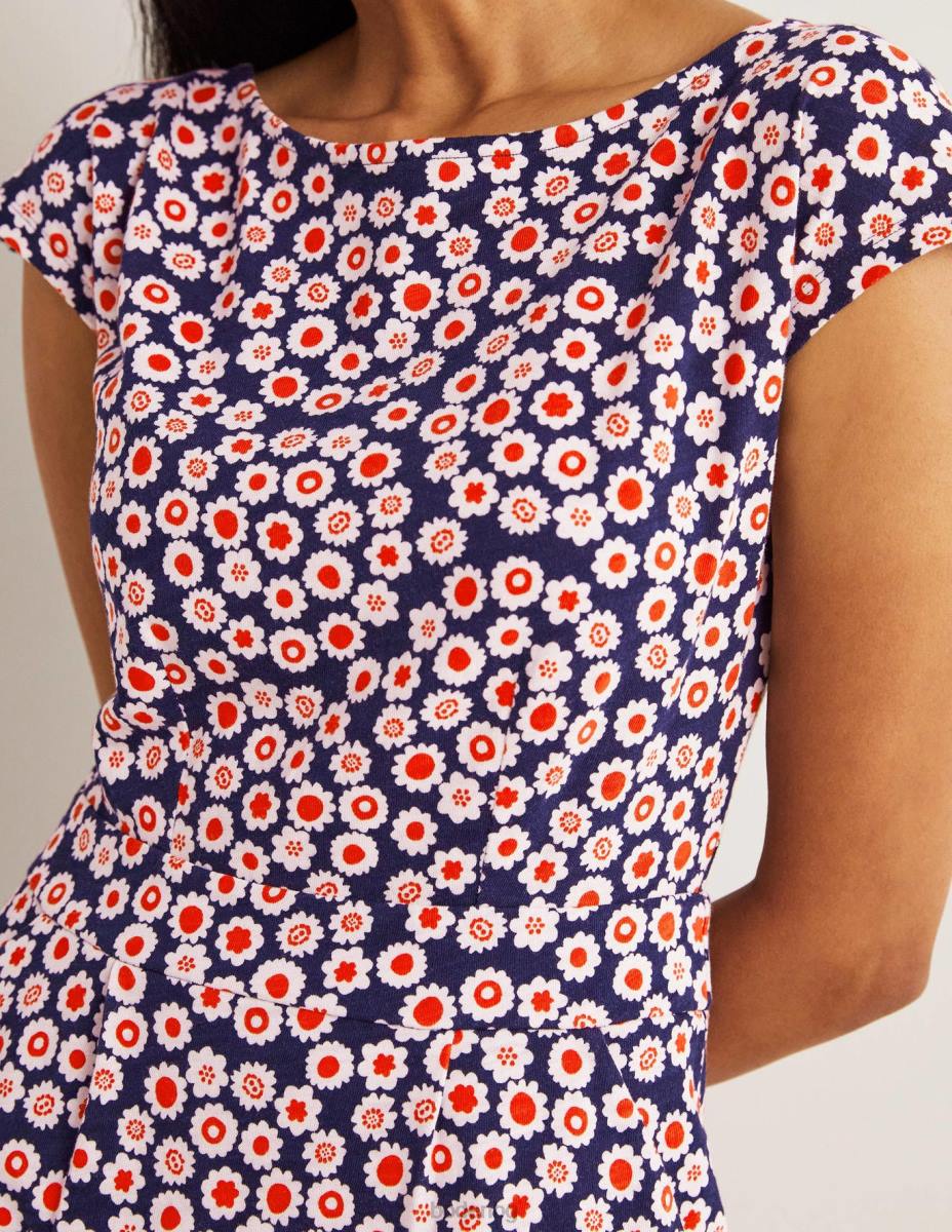 облекло Boden рокля от трико florrie френски военноморски флот & ditsy вихър Жени LL682552