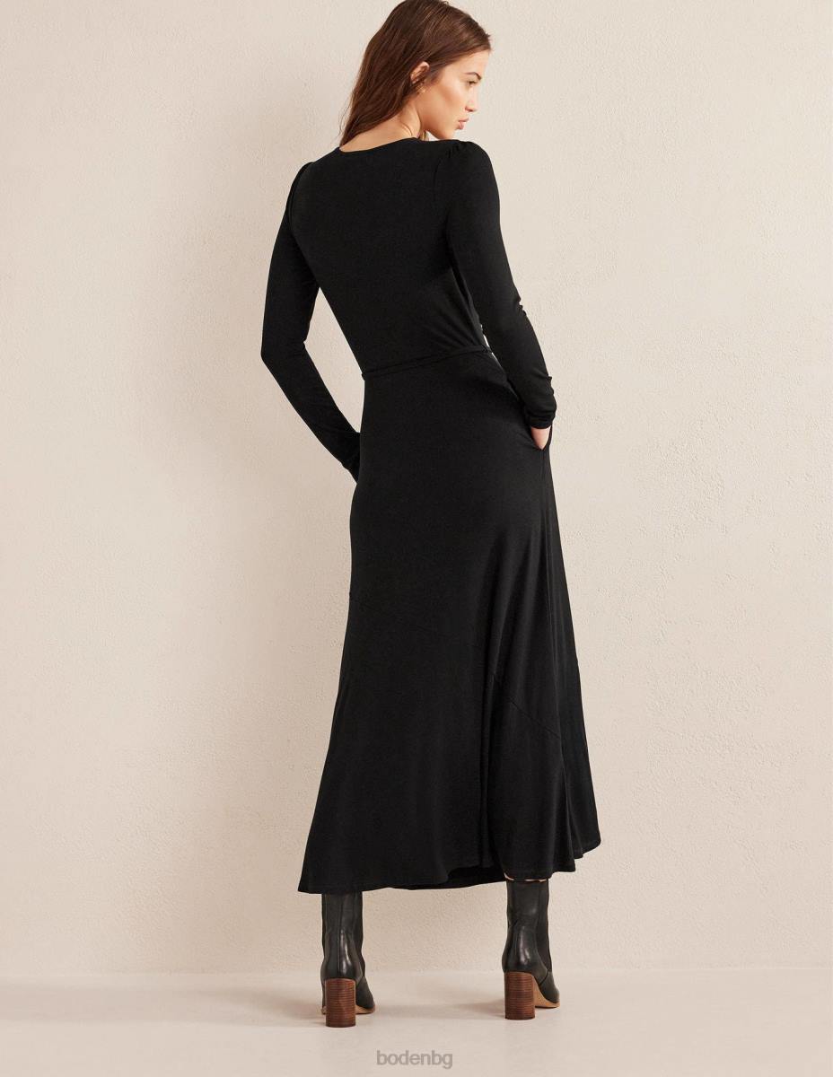 облекло Boden пола детайл трико midi рокля черен Жени LL681360