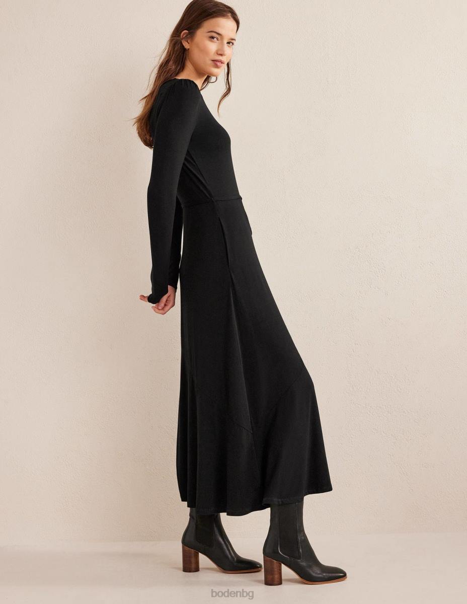 облекло Boden пола детайл трико midi рокля черен Жени LL681360