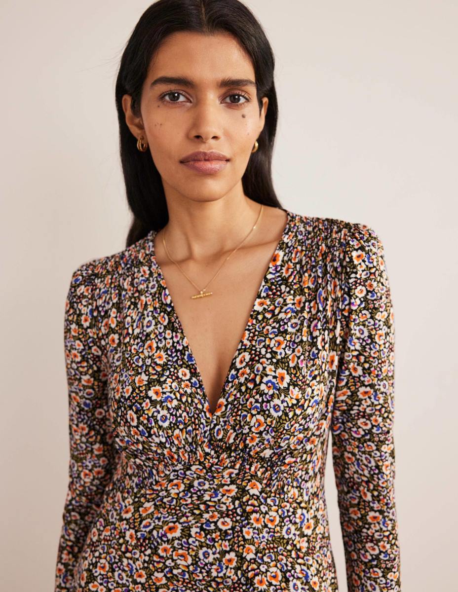 облекло Boden мини рокля за чай от трико multi & eden bloom Жени LL681501