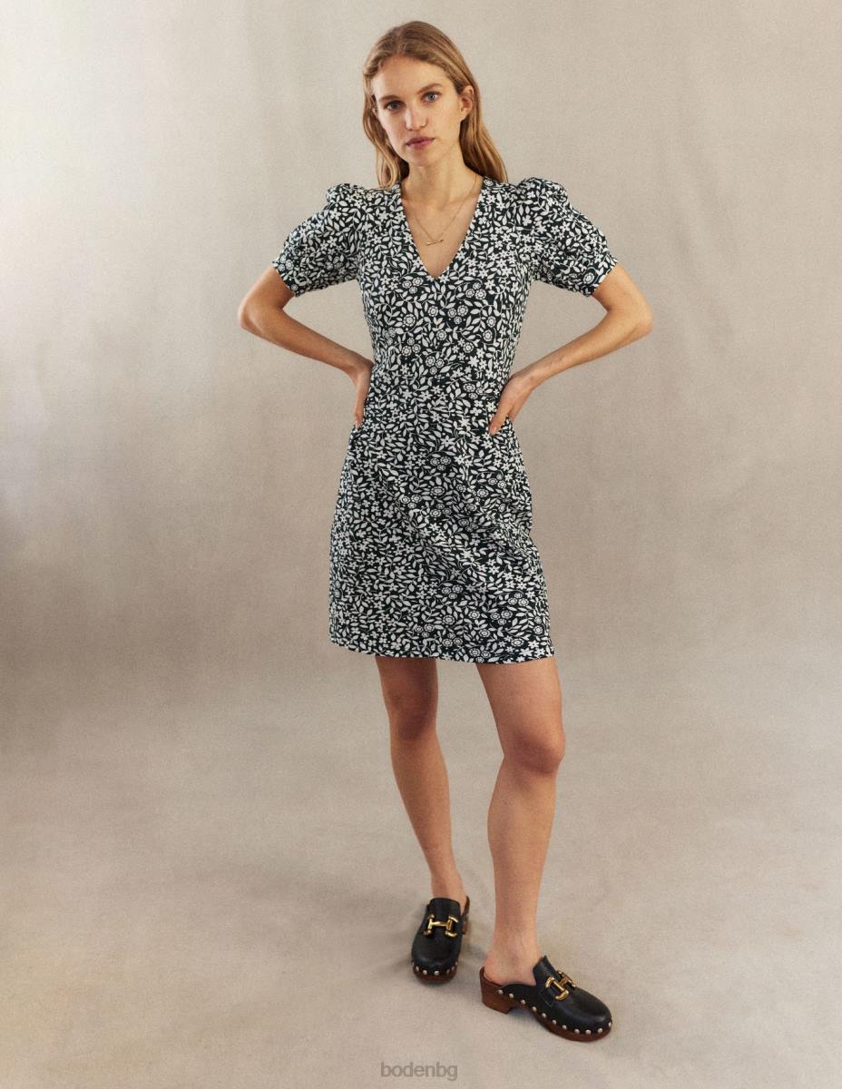 облекло Boden мини рокля от трико с v-образно деколте chatsworth & sunflower pop Жени LL682159