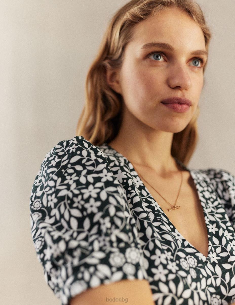 облекло Boden мини рокля от трико с v-образно деколте chatsworth & sunflower pop Жени LL682159