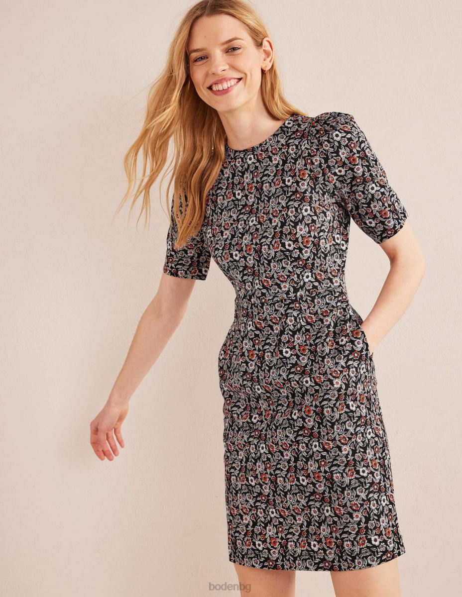 облекло Boden рокля от трико на zoe черен цвят и теменуга Жени LL681071