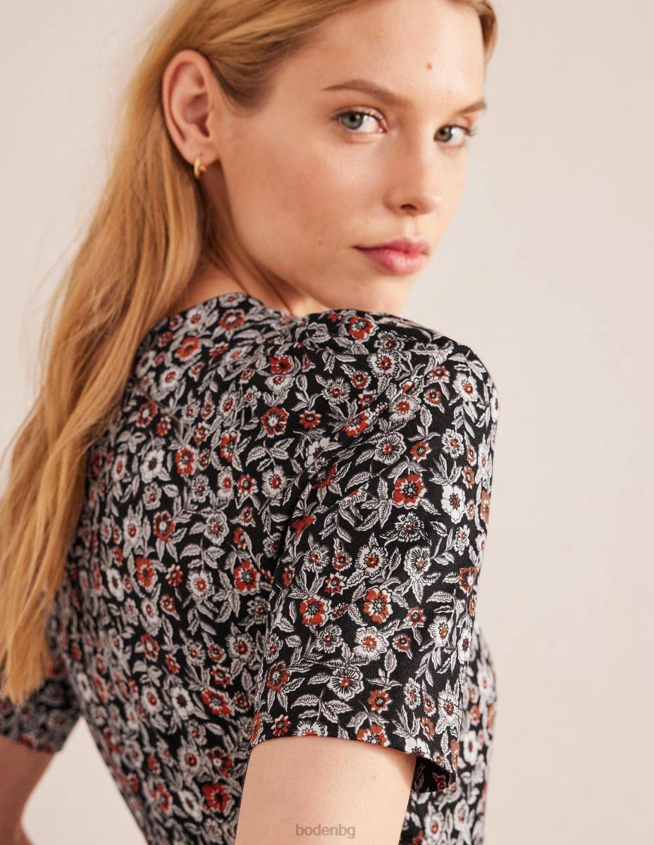 облекло Boden рокля от трико на zoe черен цвят и теменуга Жени LL681071