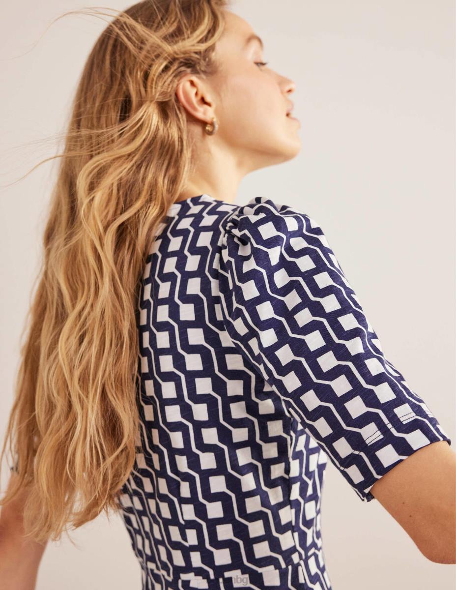 облекло Boden рокля от трико на zoe флот и куб гео Жени LL68575