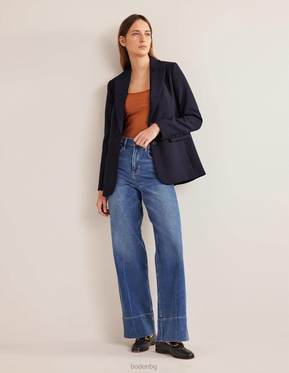 облекло Boden светлият сако от кепър военноморски флот Жени LL681002