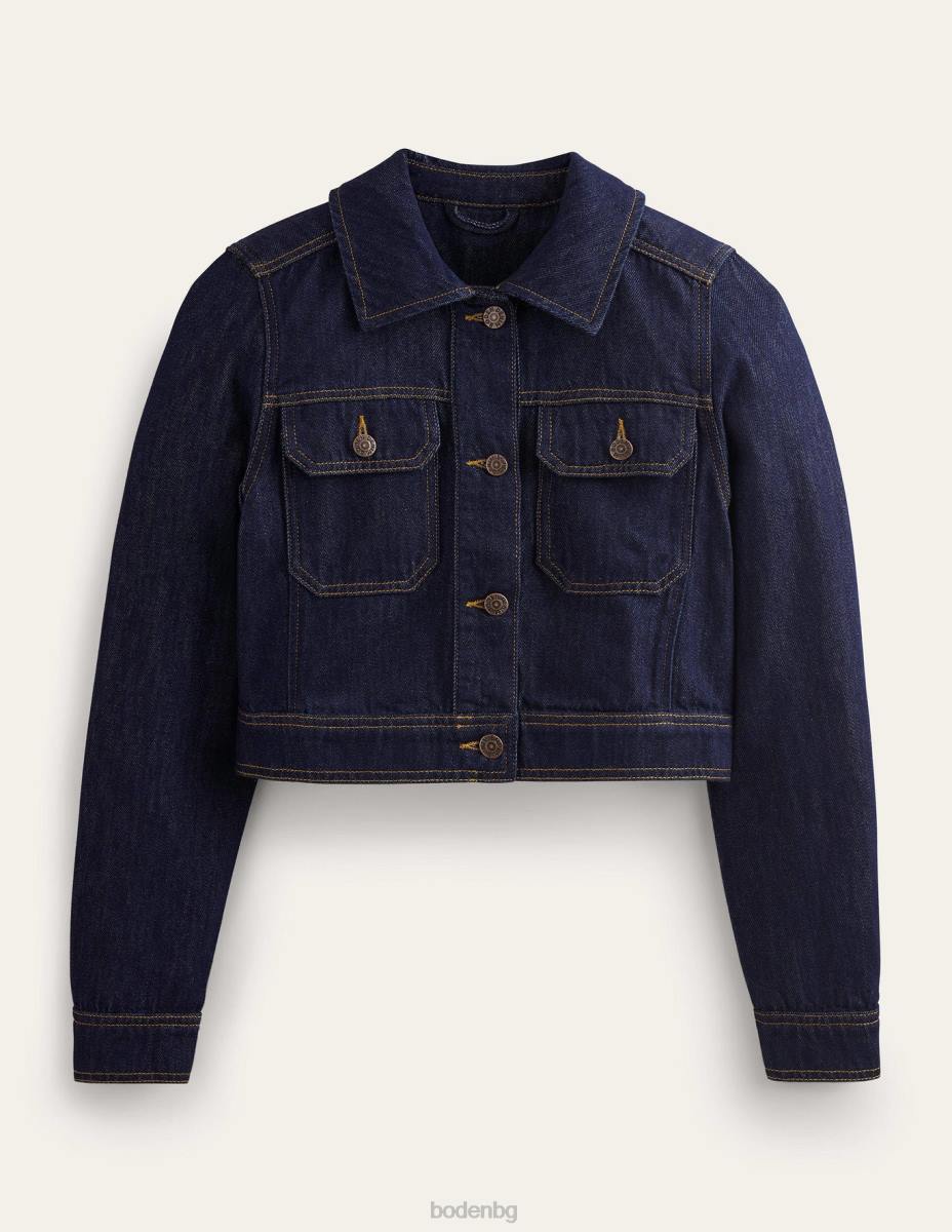 облекло Boden скъсено ежедневно памучно яке индиго Жени LL681379