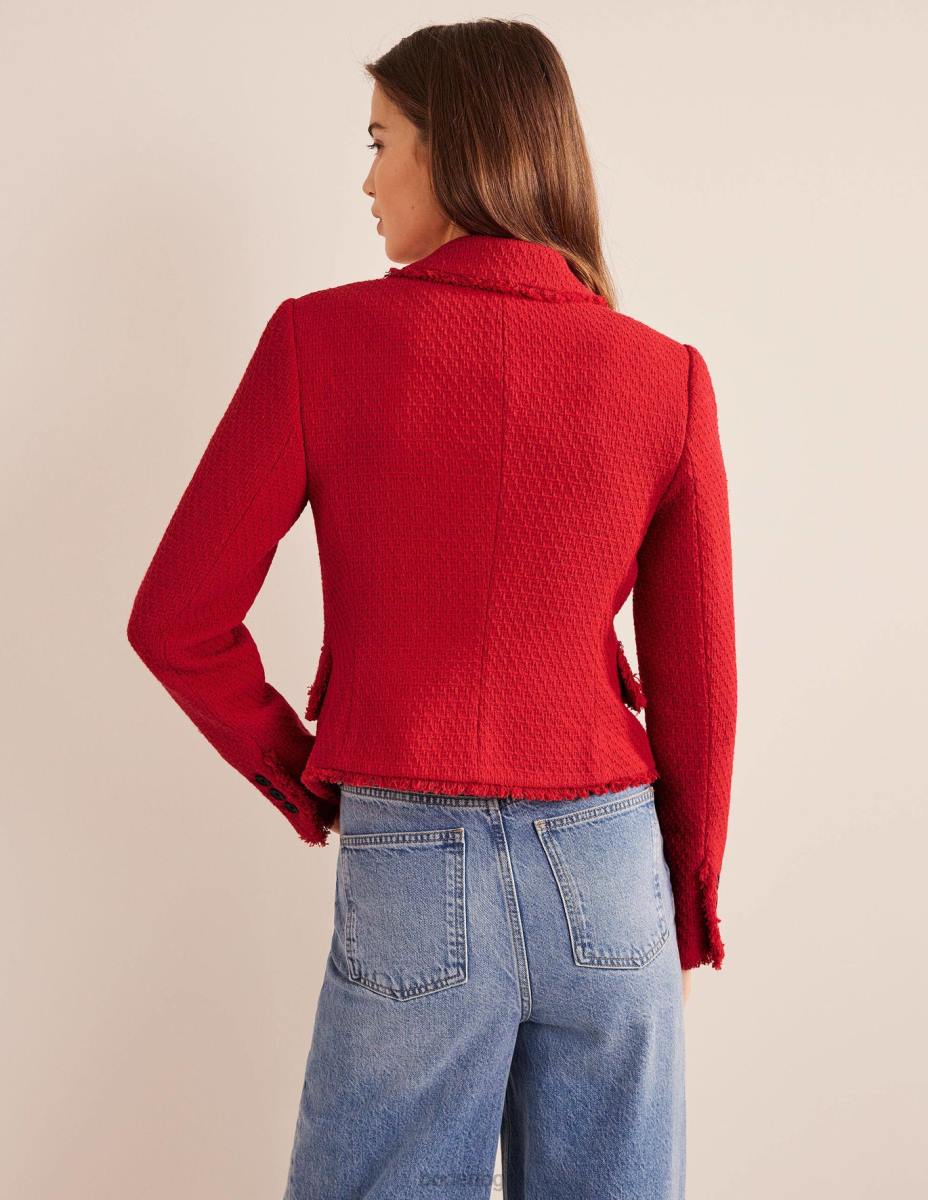 облекло Boden скъсеният памучен сако йорк ягодов тарт Жени LL681429