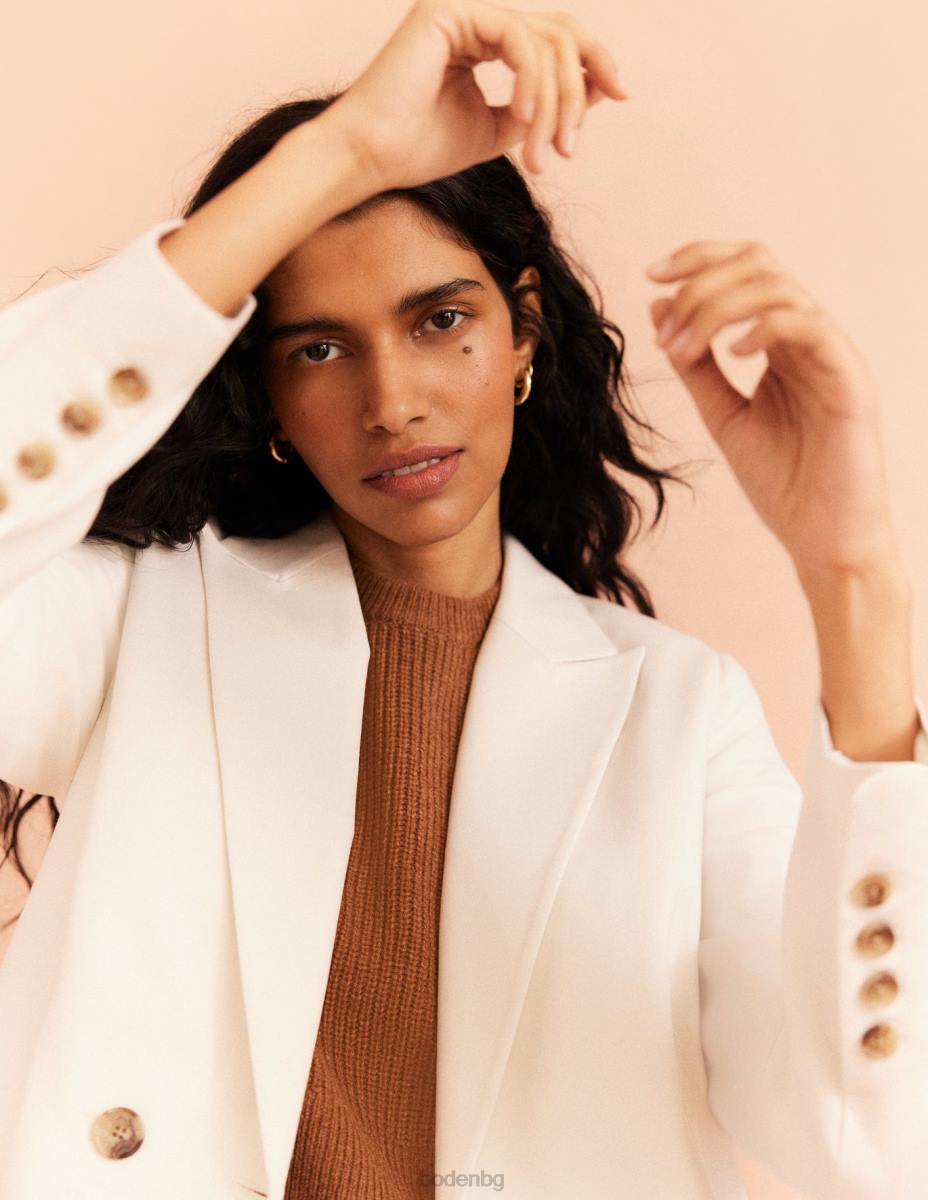 облекло Boden двуредно сако от кепър слонова кост Жени LL681465