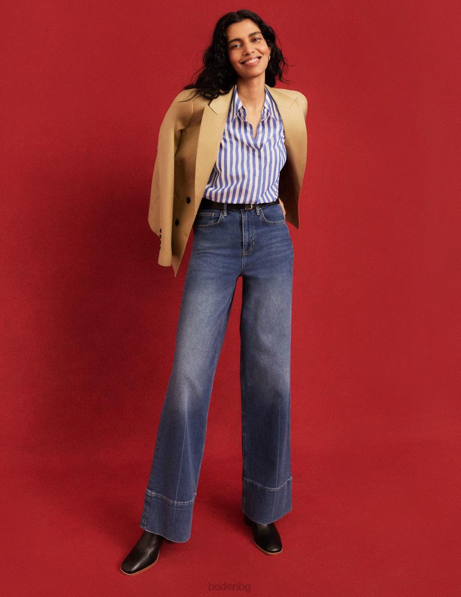 облекло Boden двуредно сако от кепър шисти зелено Жени LL681622