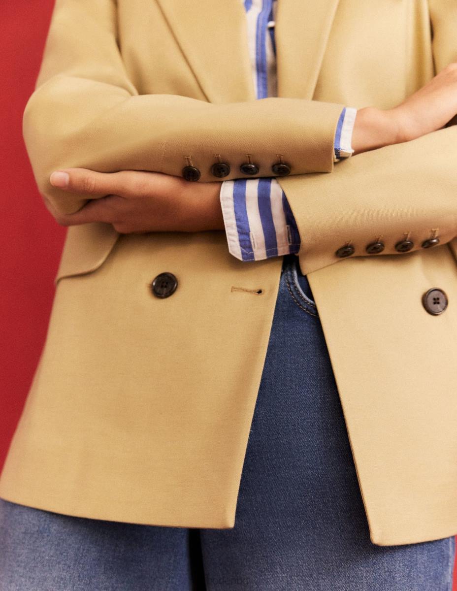 облекло Boden двуредно сако от кепър шисти зелено Жени LL681622