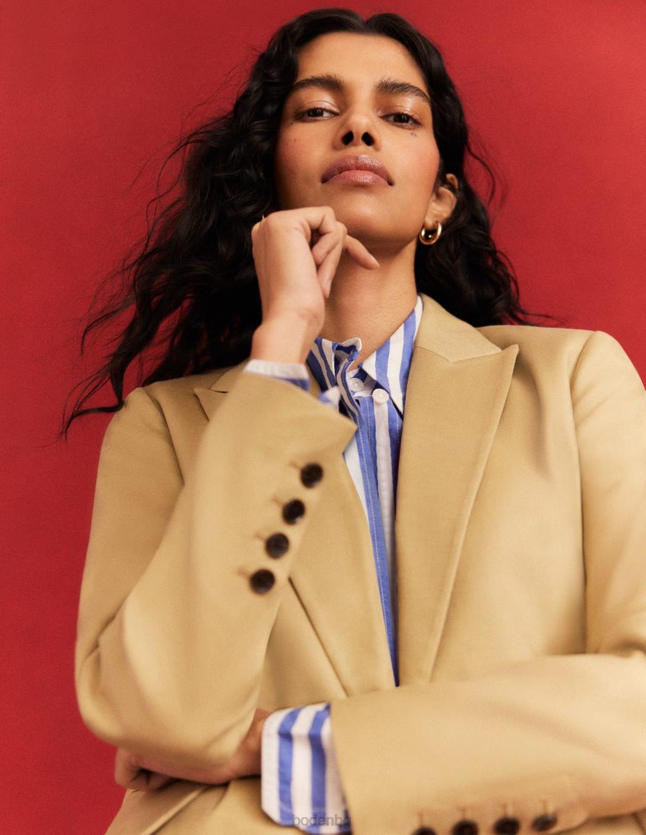 облекло Boden двуредно сако от кепър шисти зелено Жени LL681622