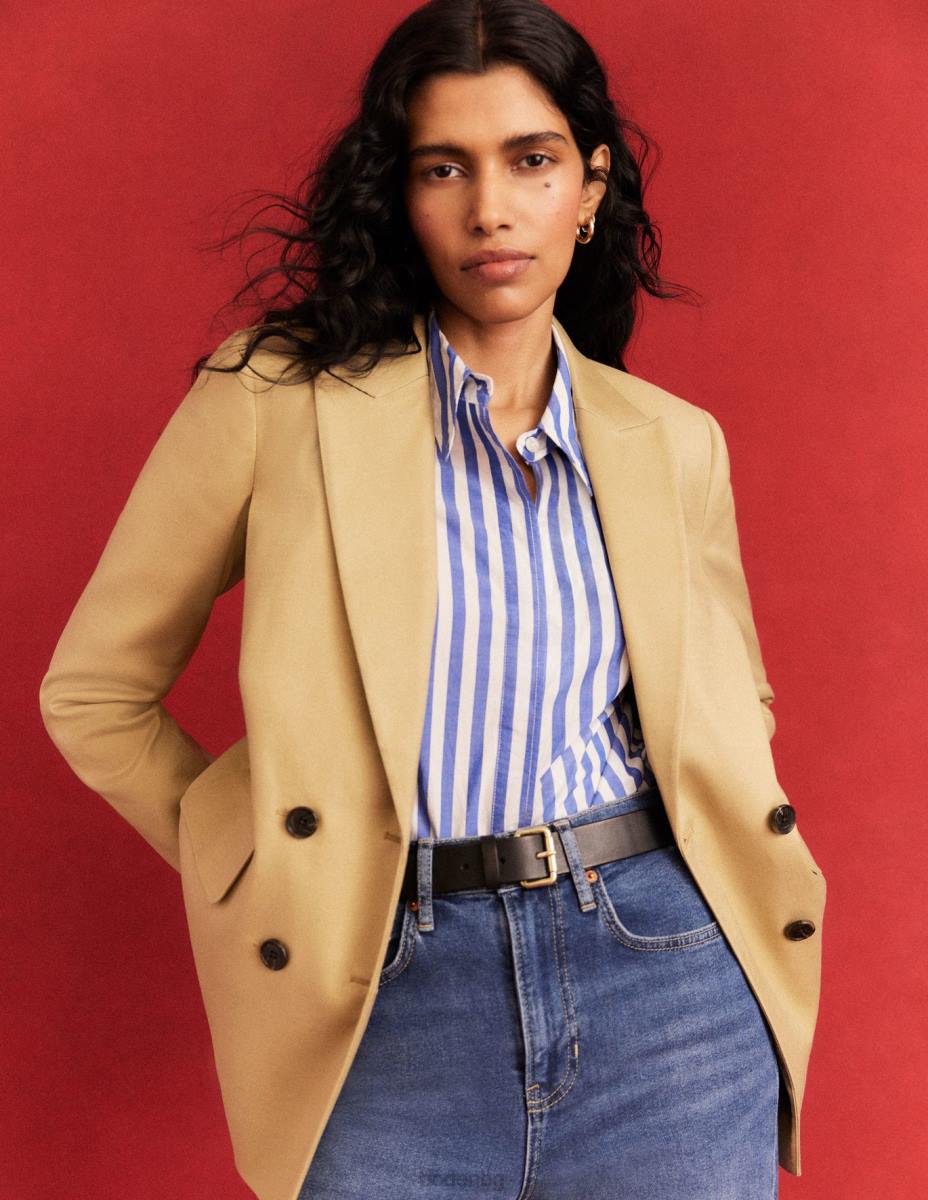 облекло Boden двуредно сако от кепър шисти зелено Жени LL681622