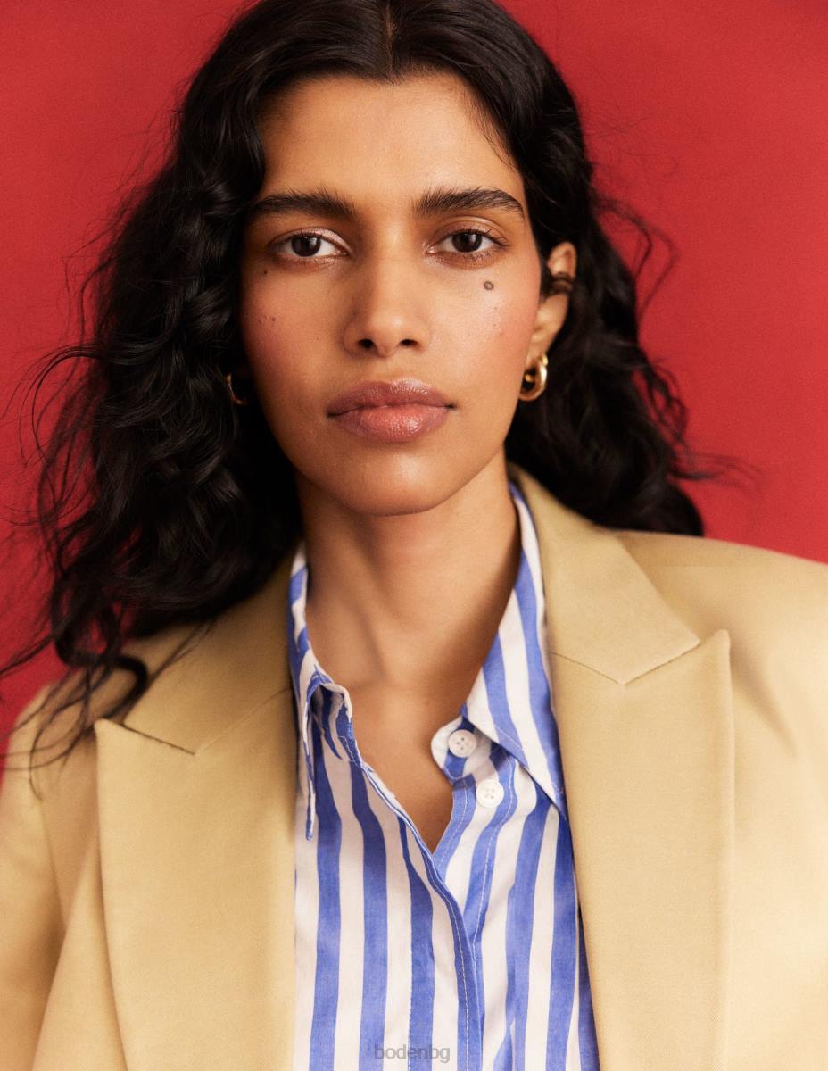 облекло Boden двуредно сако от кепър шисти зелено Жени LL681622