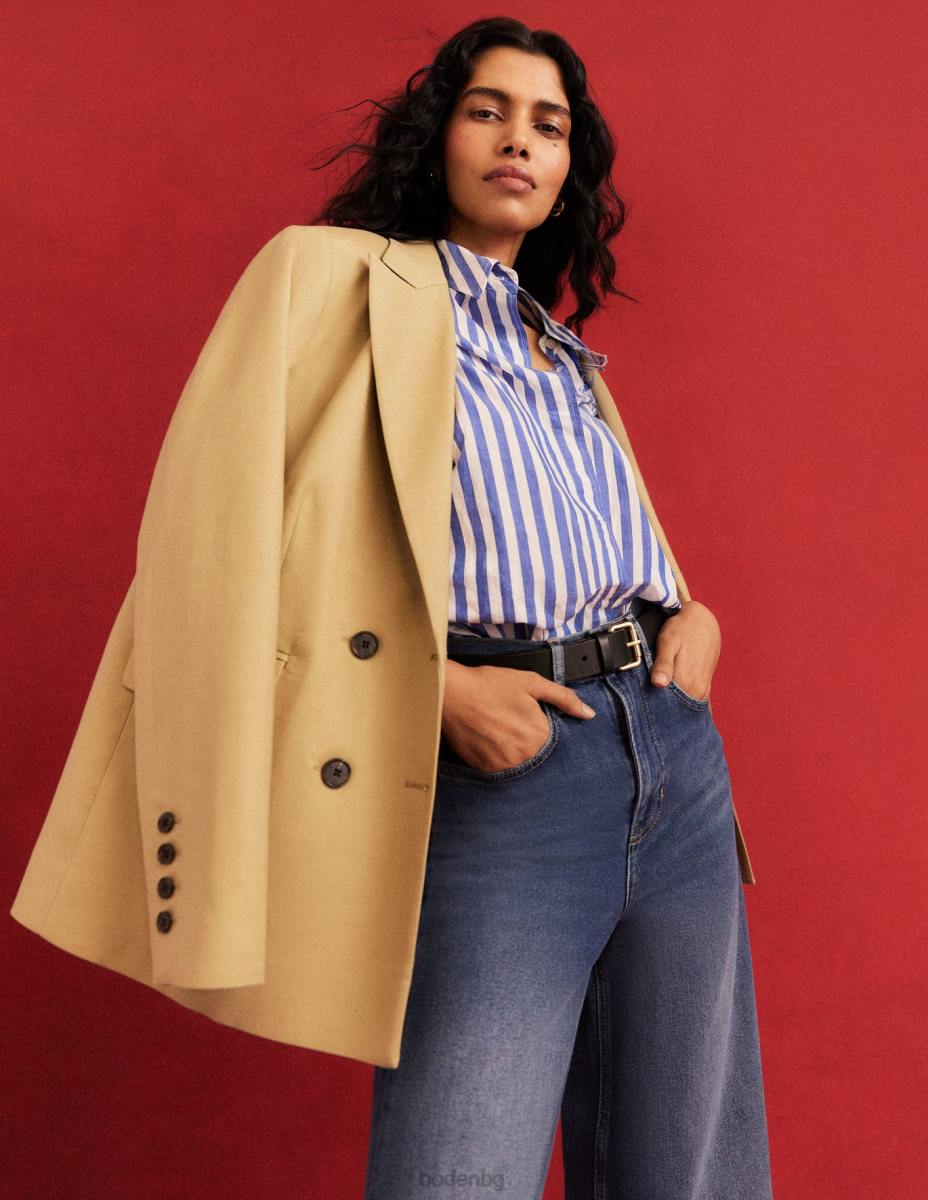 облекло Boden двуредно сако от кепър шисти зелено Жени LL681622