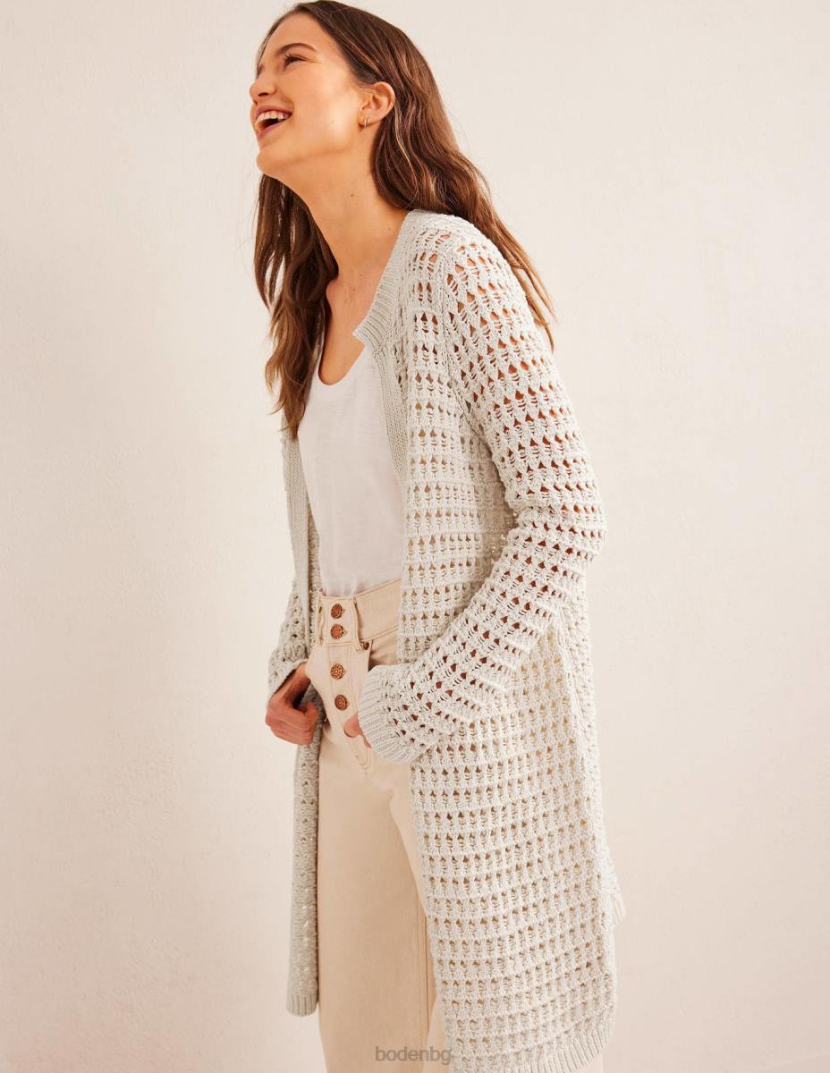 облекло Boden плетене на една кука палто топла слонова кост Жени LL681879