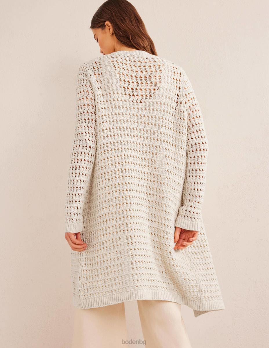 облекло Boden плетене на една кука палто топла слонова кост Жени LL681879