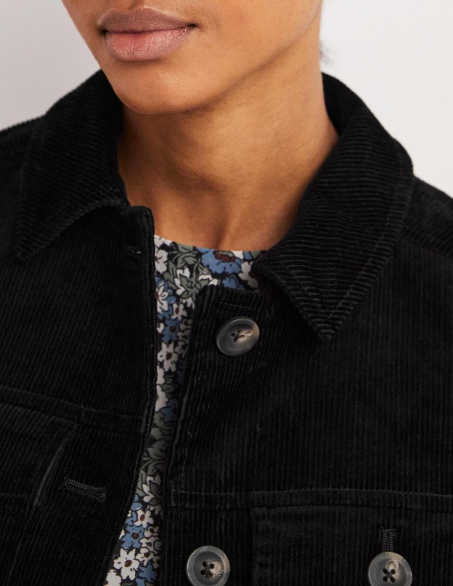 облекло Boden съкратено сако от шнур черен Жени LL681918