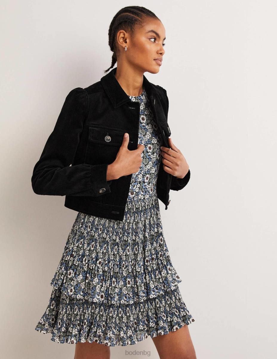 облекло Boden съкратено сако от шнур черен Жени LL681918