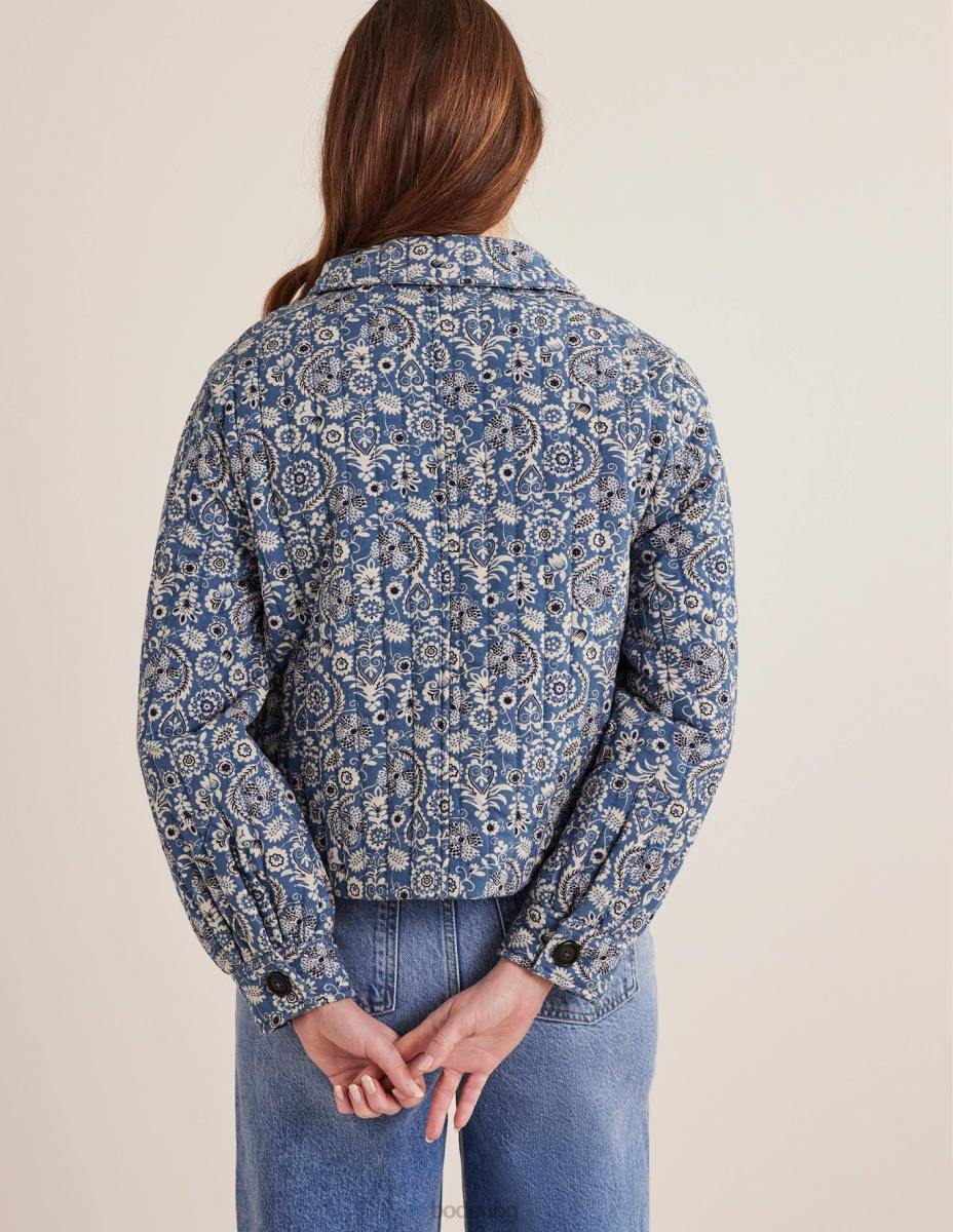 облекло Boden ватирано яке с щампа син пейсли печат Жени LL682589