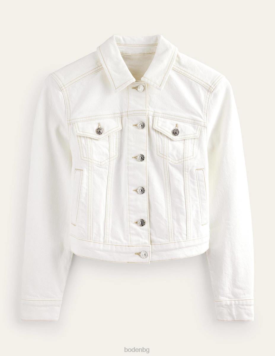 облекло Boden твърдо дънково яке екрю Жени LL68668