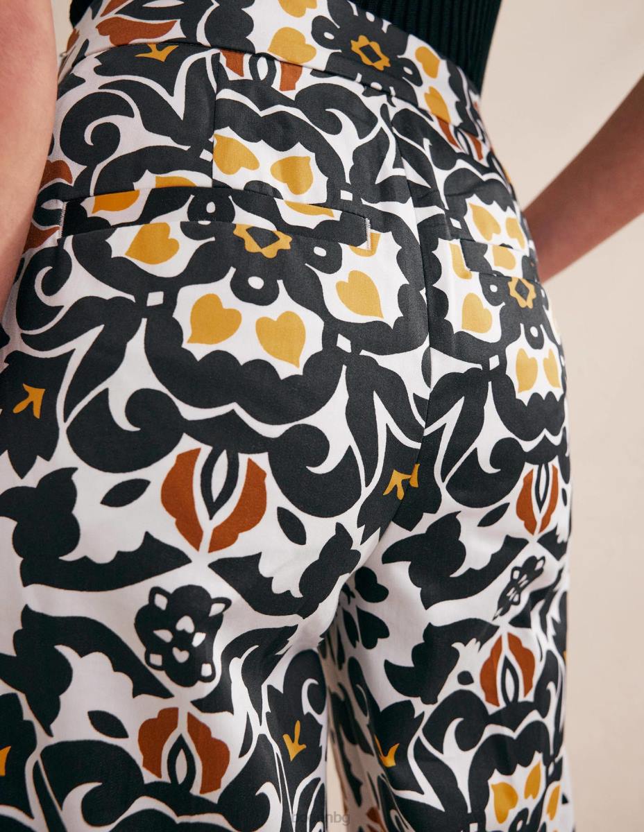 облекло Boden панталони с принт черна и богата семка Жени LL681035