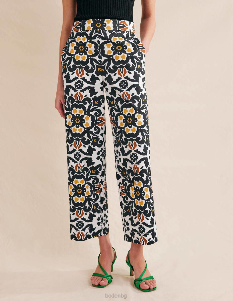 облекло Boden панталони с принт черна и богата семка Жени LL681035