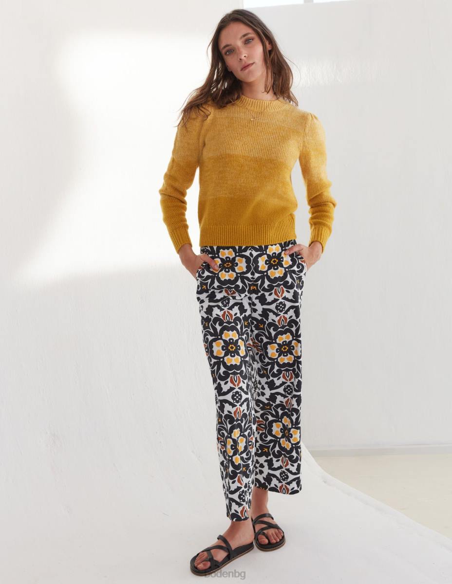 облекло Boden панталони с принт черна и богата семка Жени LL681035