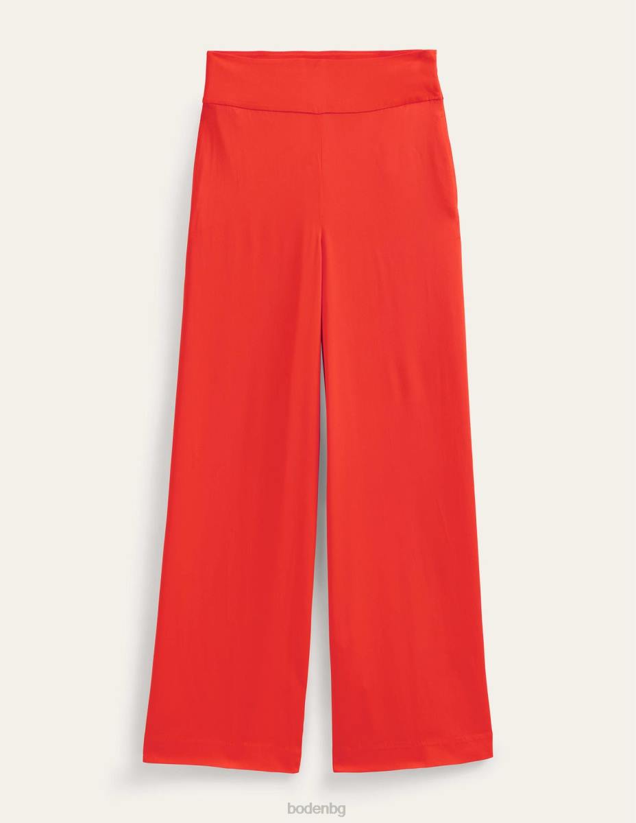 облекло Boden течни широки панталони вермилион червено Жени LL681038