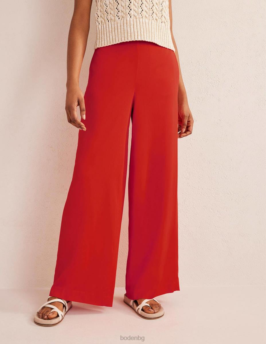 облекло Boden течни широки панталони вермилион червено Жени LL681038