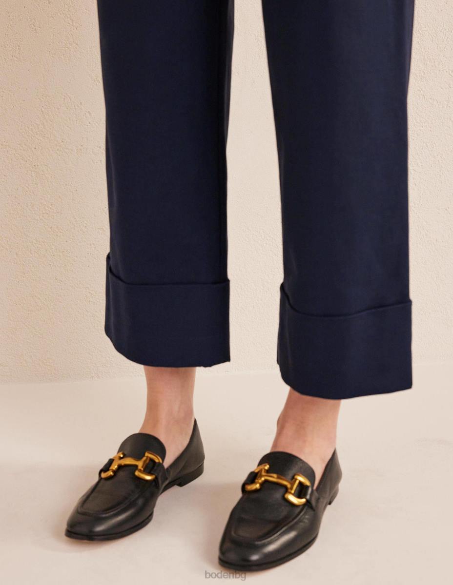 облекло Boden разкроени панталони с обърнати нагоре военноморски флот Жени LL681045