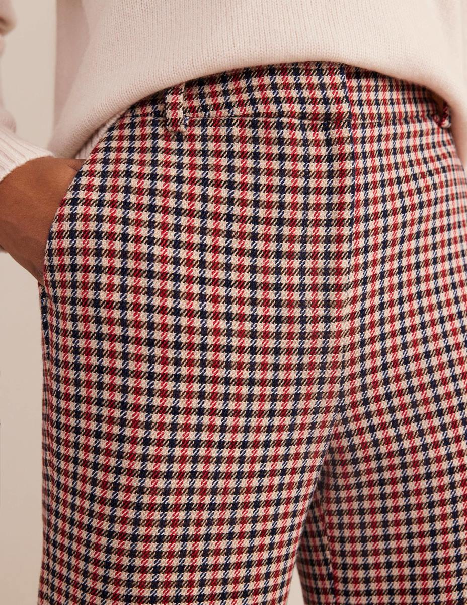 облекло Boden карирани панталони с широки крачоли проверка Жени LL681063