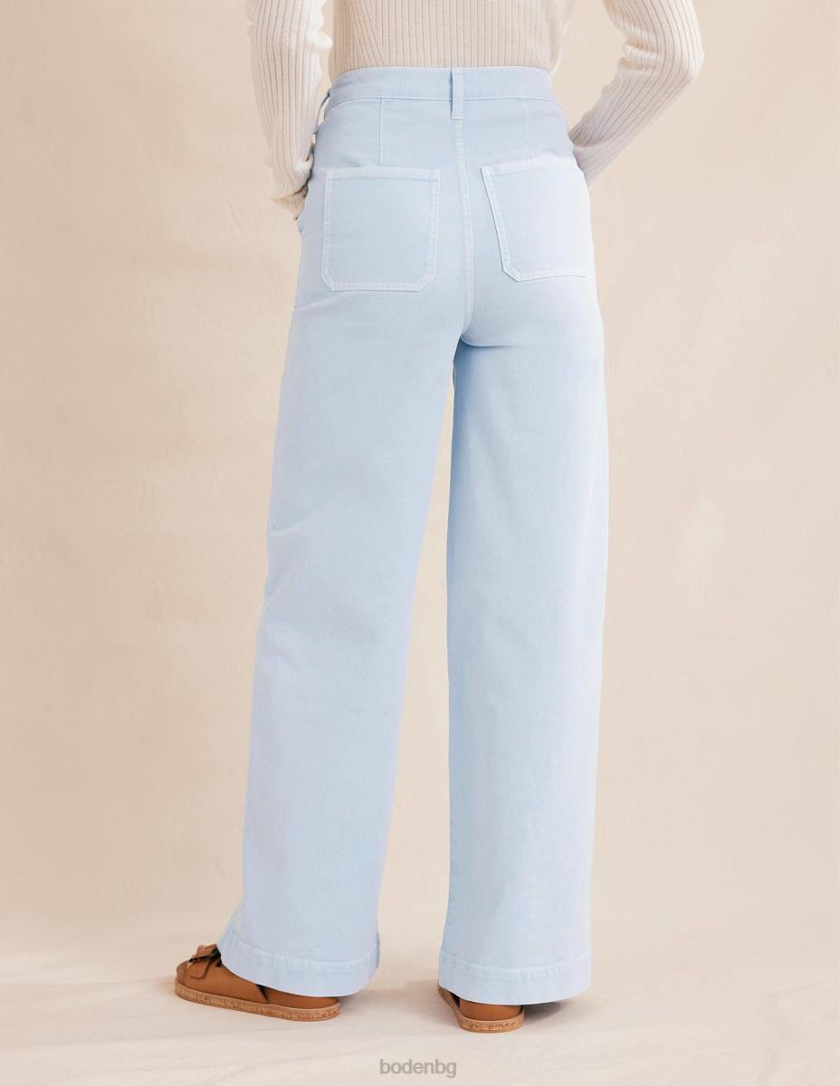 облекло Boden ежедневни широки панталони ксенон син Жени LL681120