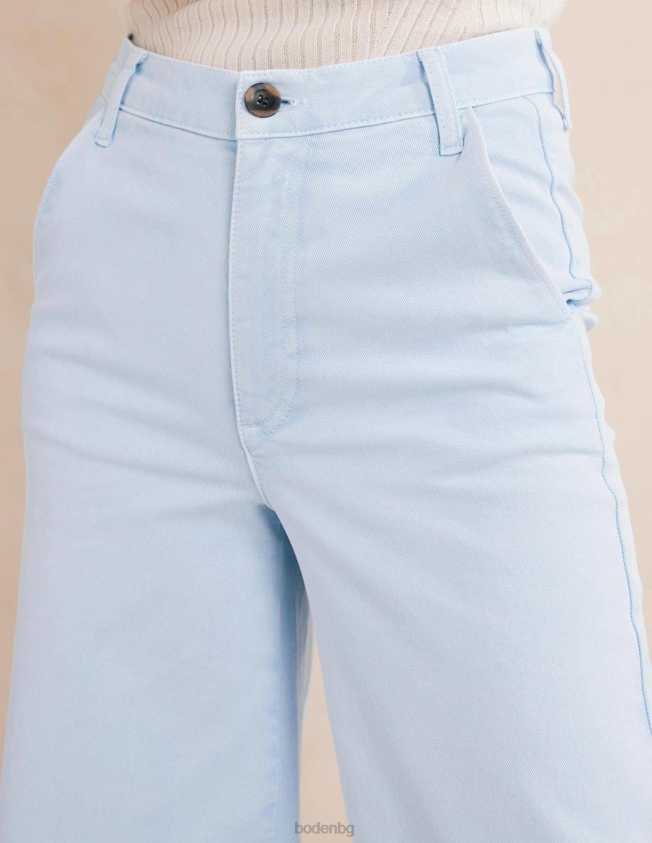 облекло Boden ежедневни широки панталони ксенон син Жени LL681120