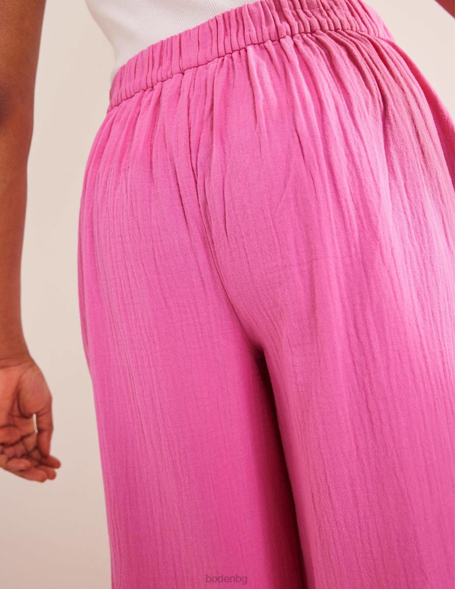 облекло Boden панталони от тензух фестивално розово Жени LL681421