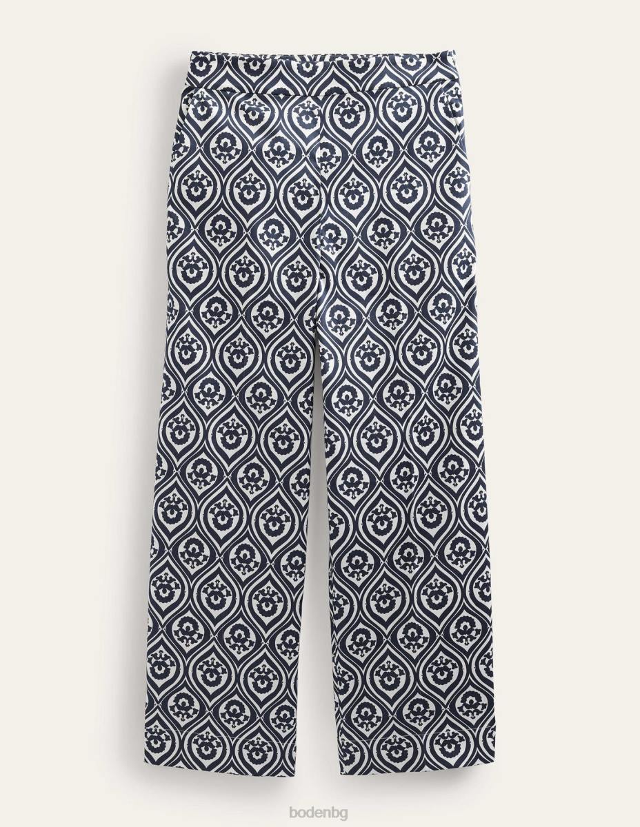 облекло Boden панталони с принт френски флот и гео каскада моно Жени LL681433