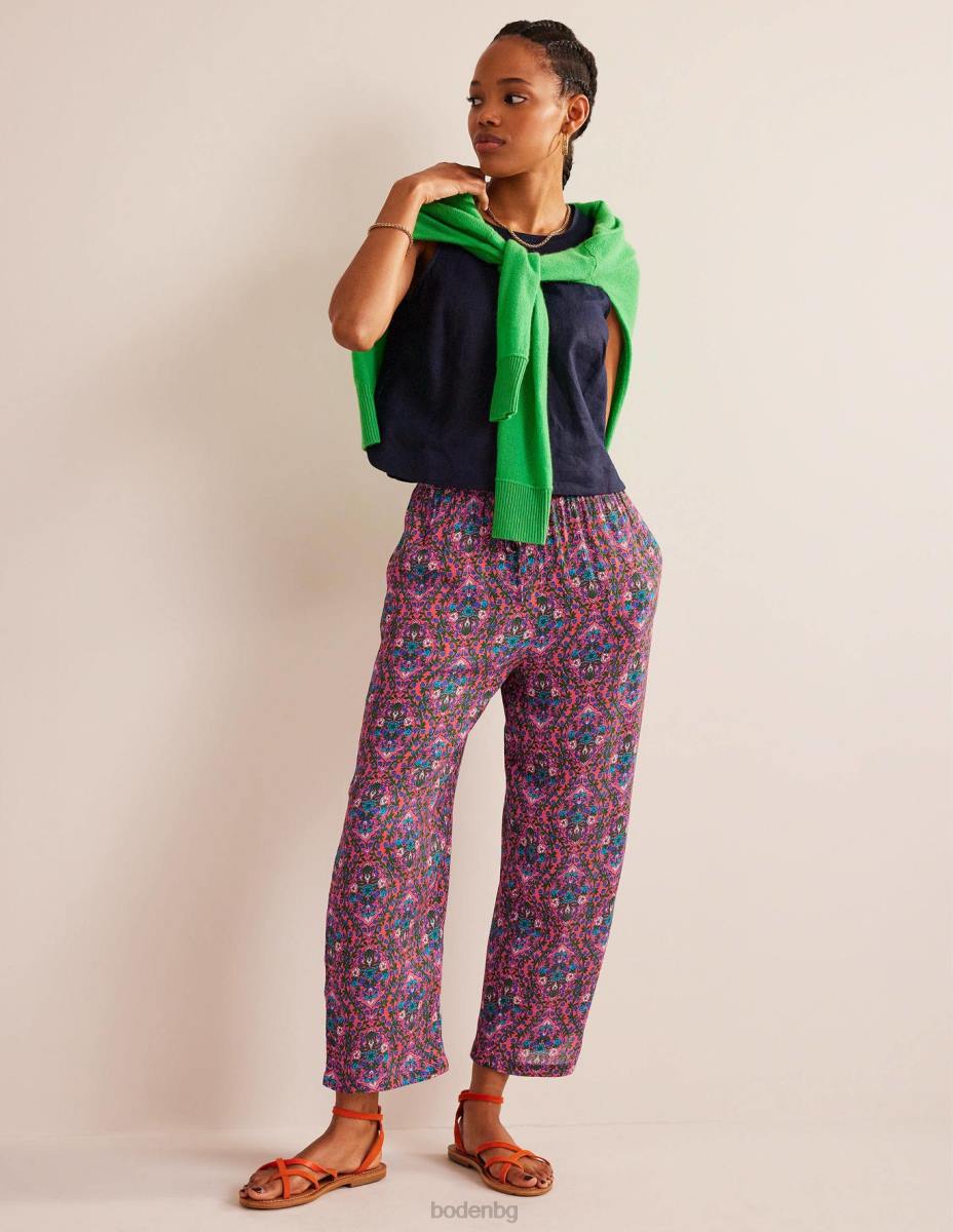 облекло Boden издърпани панталони с набръчкани панталони мулти & лоза тераса Жени LL681460