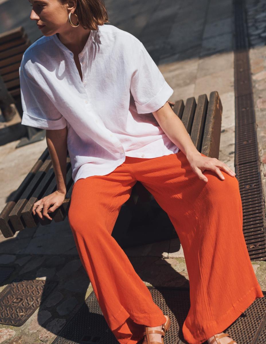 облекло Boden панталон с широки крачоли фойерверк Жени LL681542