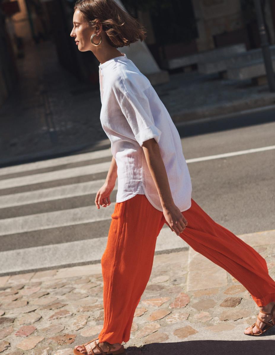 облекло Boden панталон с широки крачоли фойерверк Жени LL681542