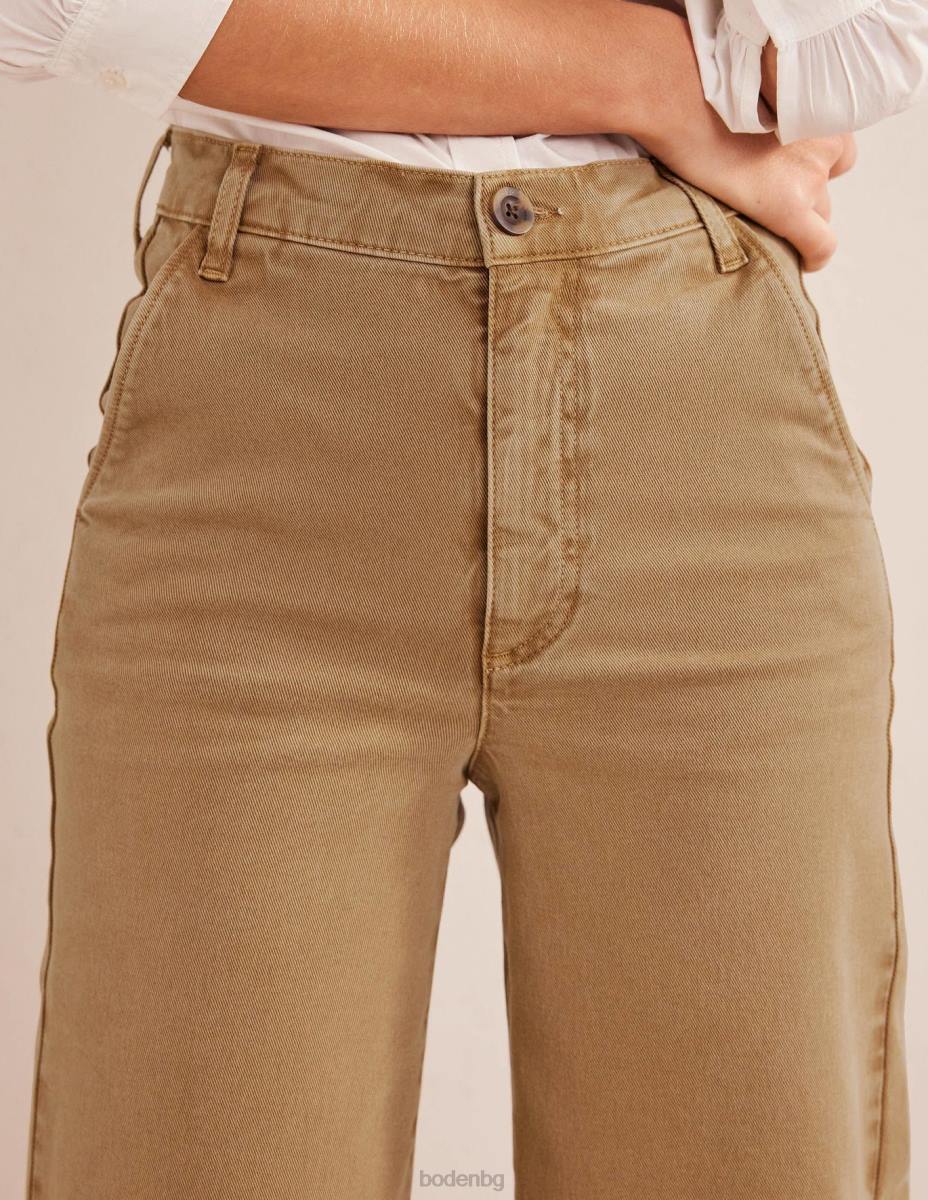 облекло Boden ежедневни широки панталони кафяво Жени LL681586