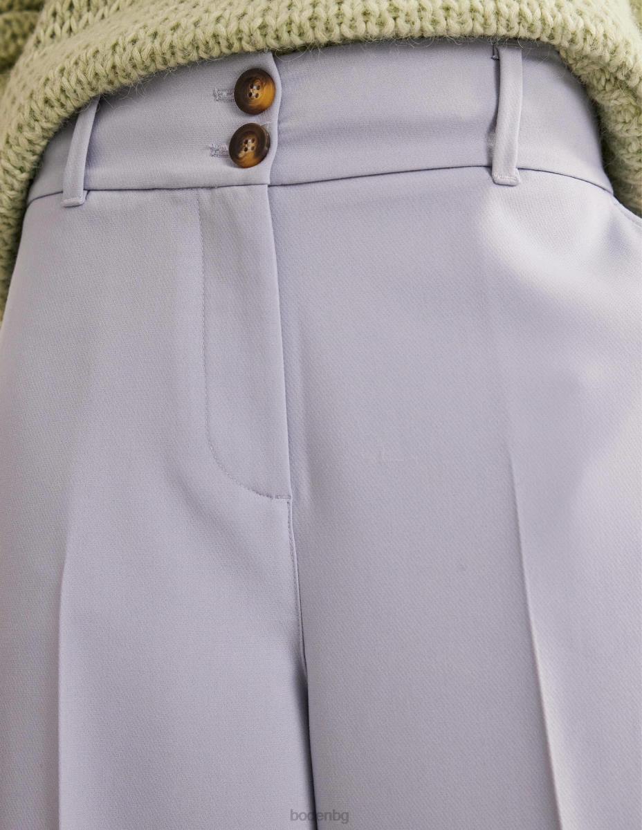 облекло Boden широк панталон с висока талия синя виелица Жени LL681631