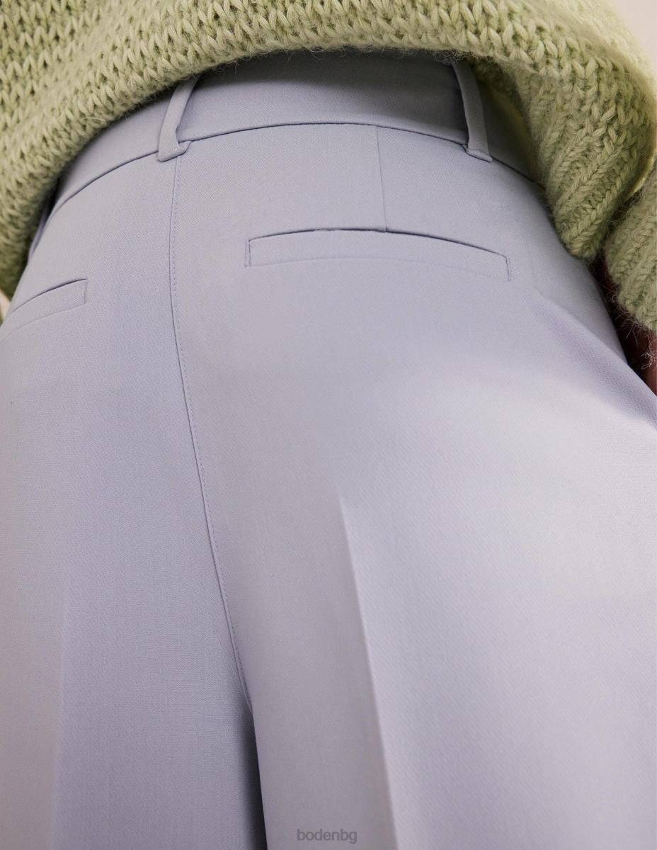 облекло Boden широк панталон с висока талия синя виелица Жени LL681631