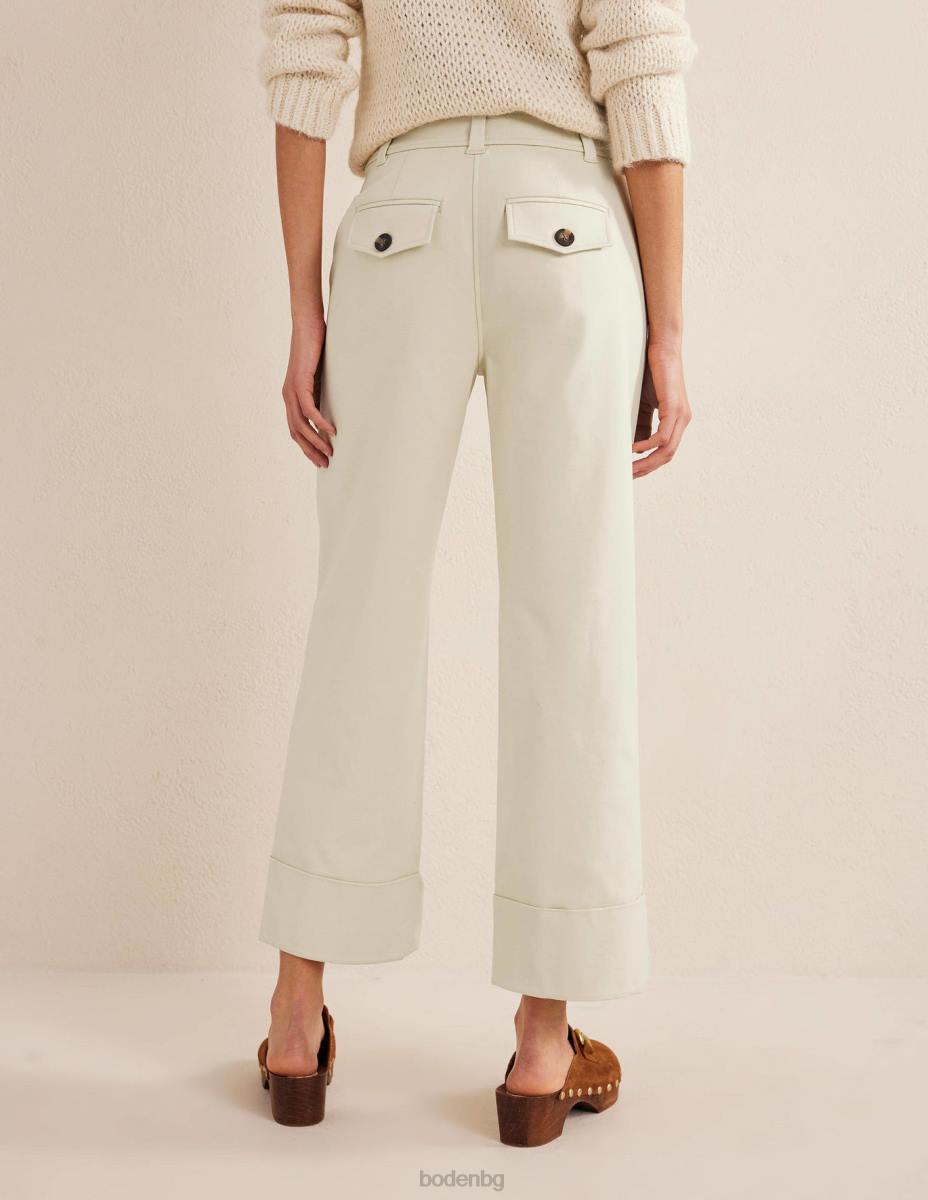 облекло Boden разкроени панталони с обърнати нагоре черупка от шам фъстък Жени LL682079