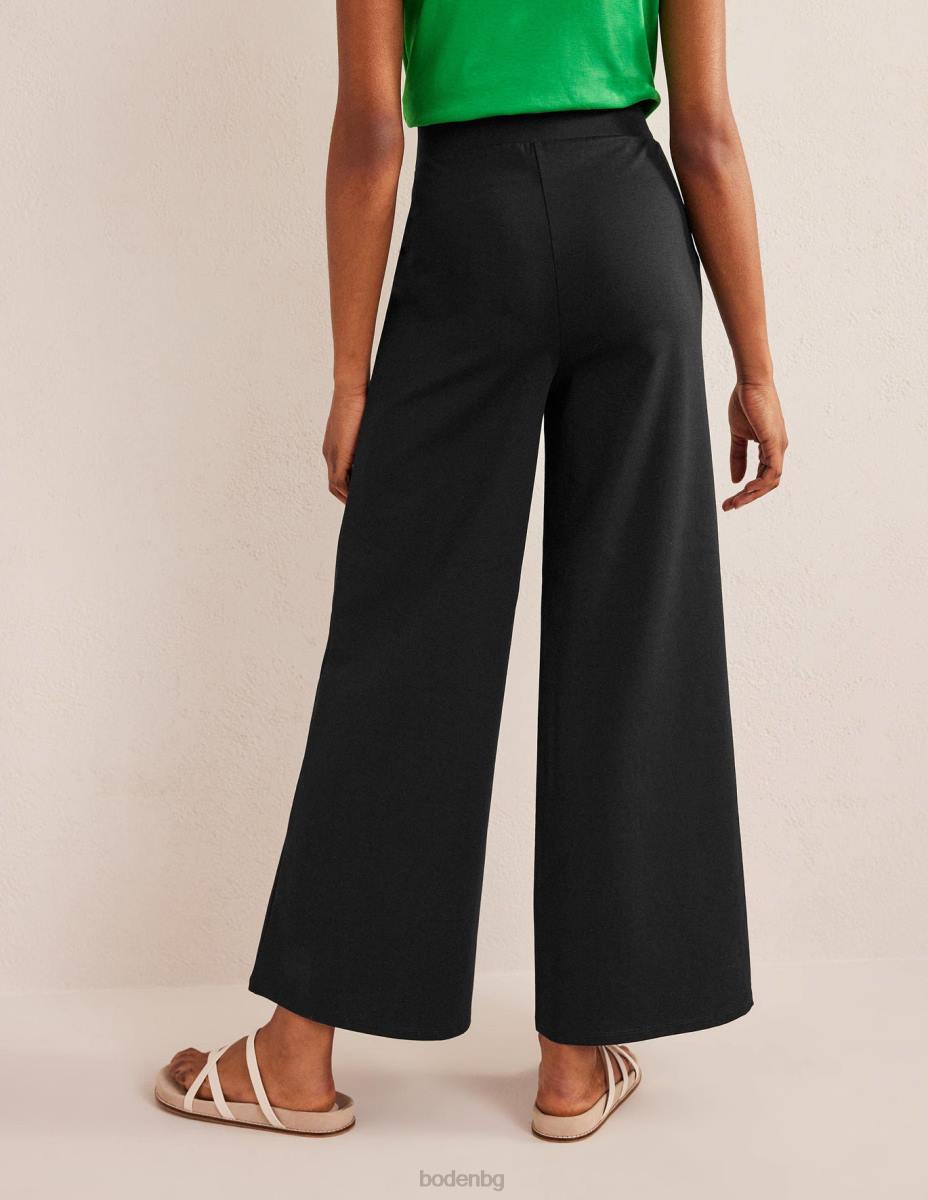облекло Boden широк панталон от трико черен Жени LL682190