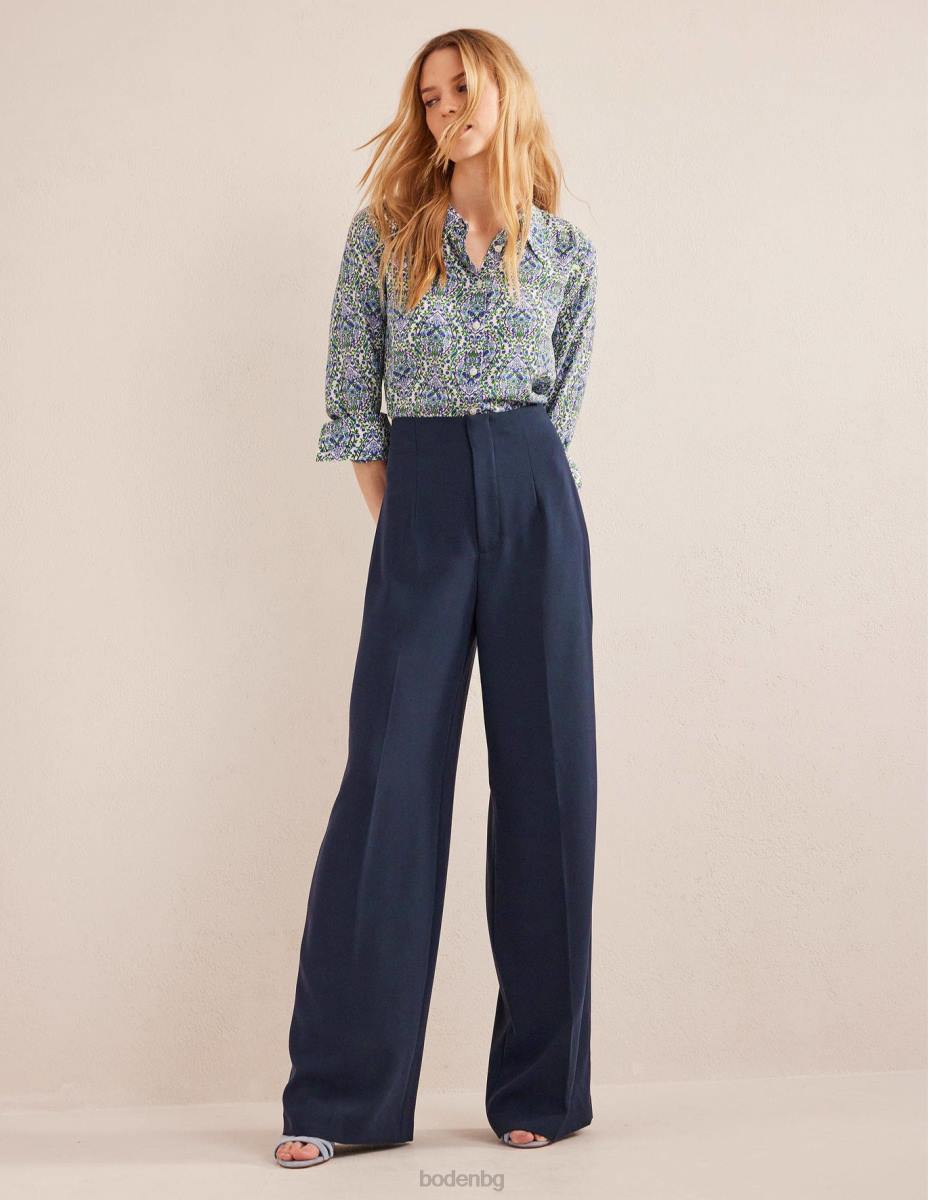 облекло Boden широк панталон от креп военноморски флот Жени LL682200