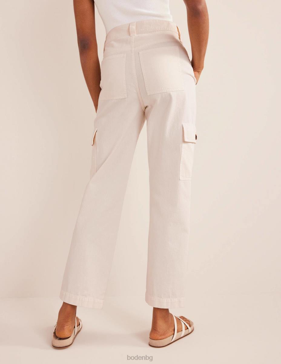 облекло Boden ежедневни карго панталони екрю Жени LL682389