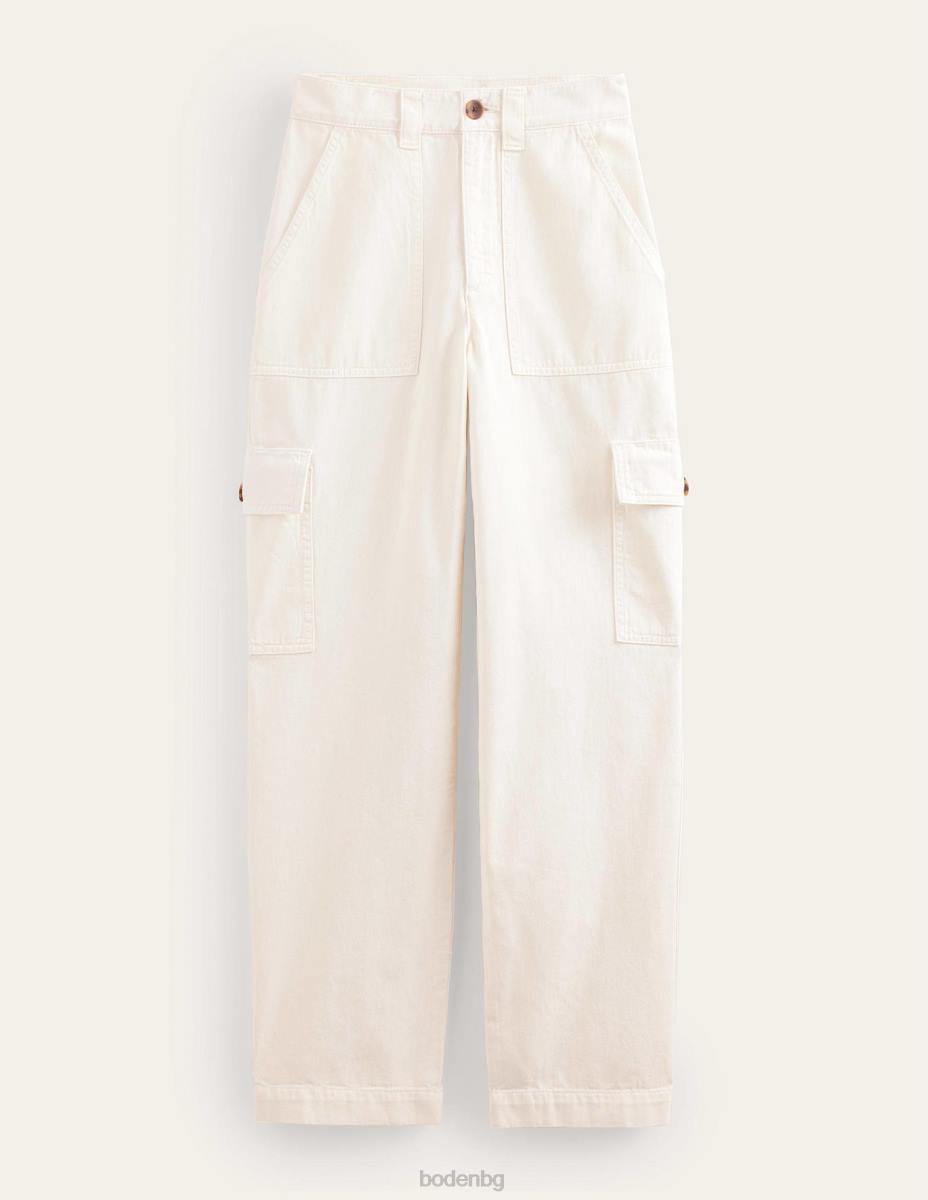 облекло Boden ежедневни карго панталони екрю Жени LL682389