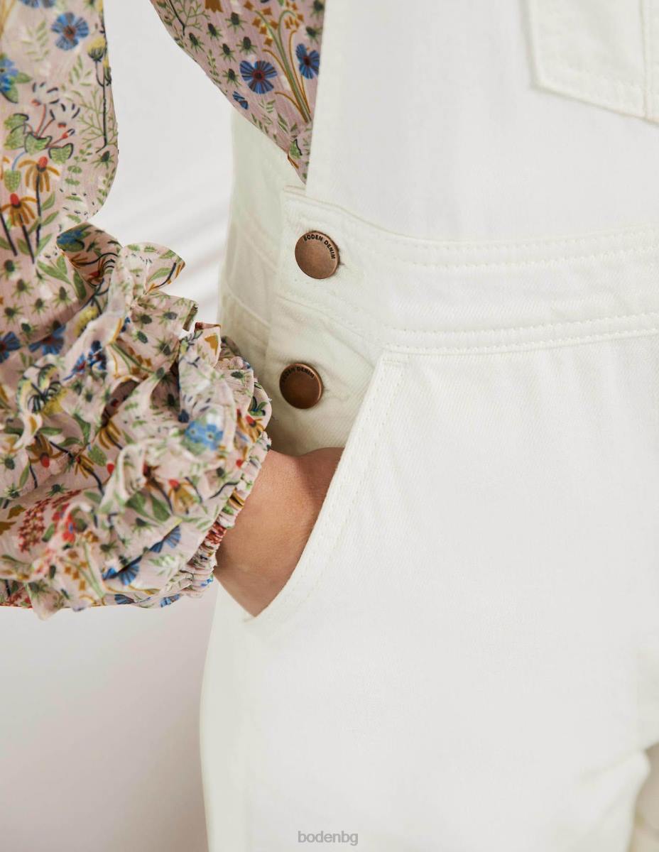 облекло Boden къс гащеризон със свободни крачоли екрю Жени LL682431